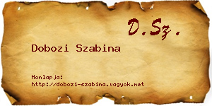 Dobozi Szabina névjegykártya